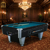 Table de billard portable pliable pour usage domestique, en bois massif, avec plateau en ardoise, pour jeu de 9 boules, à monnayeur, avec base en caoutchouc, utilisable en versions 7 et 8 pieds.
