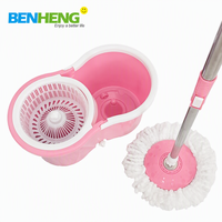 Têtes de balai serpillère rotatives de rechange pour outils de nettoyage des sols, avec seau magique à essorage à quatre côtés et rotation à 360 degrés, en microfibre