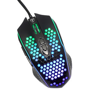 Souris de jeu filaire à rétroéclairage RVB en nid d'abeille, <span class=keywords><strong>vente</strong></span> chaude, 20G ACC, interface USB, orientation main droite, stock disponible - Product Image 6