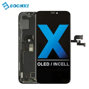 携帯電話液晶ディスプレイecran iphone X液晶画面交換バルク、卸売lcd pantalla iphone x gx tftソフトoled
