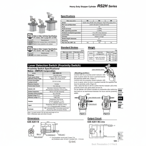 Catégorie Produit Cylindre de bouchon RS2H63-30BL-D résistant SMC Pneumatics de haute qualité - Product Image 1