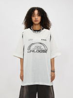 T-shirt universel personnalisé à manches courtes épissé lourd haut moto vintage hommes à manches courtes course vent lâche à manches courtes