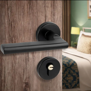 瀋陽ホテル客室ドアハンドル伝統的な黒色デザインドアロックセット簡単設置1年間保証工場卸売 - Product Image 2