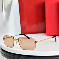 Lunettes de soleil personnalisées à monture carrée en métal, protection UV400, verres dégradés, couleur rose, unisexe, mode, usage extérieur
