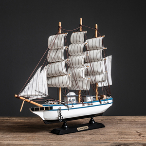 Venta caliente <span class=keywords><strong>estilo</strong></span> contemporáneo MODELO DE velero de madera decoración de escritorio creativa para el hogar para la decoración de la Mesa de cumpleaños - Product Image 3