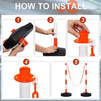 Amylove 12 packs de cônes de signalisation réfléchissants en plastique avec base, cônes de sécurité/précaution, et crochets en S pour chaînes de délimitation de parking