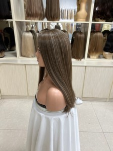 Parrucche Ebraiche in Capelli Umani Vergini Cinesi con Base in Seta, per Donne Bianche, Trasparenti, Lunghe, con Calotta Piccola/Grande, Vendita all'Ingrosso - Product Image 4