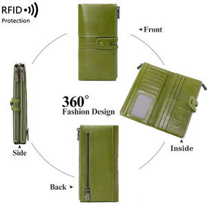 New RFID phụ nữ dây đeo cổ tay Ví nữ ly hợp Lady PURSE Faux Da chủ thẻ đa chức năng Dài Ví cho phụ nữ - Product Image 5