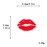 Prix d'usine, Vente chaude : Patchs brodés thermocollants au design Lèvres rouges et langue, style sexy, pour vêtements, sacs et chapeaux