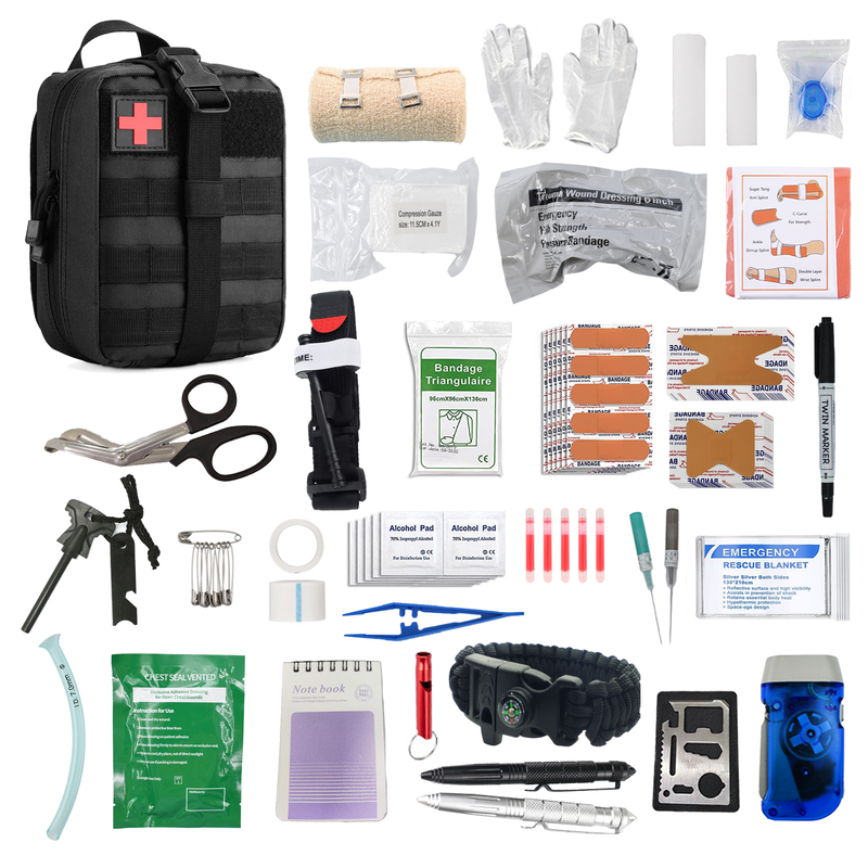 Anthrive 290 Pieces Portable Survival Blue