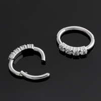 Anneau segmenté articulé en titane ASTM F136 G23 pour piercing corporel, vente en gros de bijoux fins