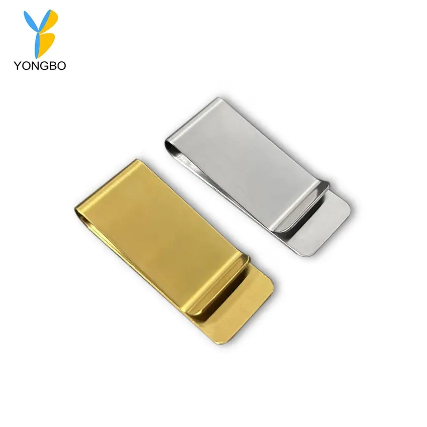 Promotional Money Clip Holder Stainless Steel Silver Gold Cash Credit Card Walley for Men