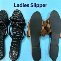 Pantoufles Modèle SJX045 à 1,2 Dollar, Taille 36-41, Prêtes à l'Expédition, Tongs à Enfiler pour Femmes, Dernière Plateforme avec Motifs