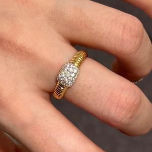 Bague Vintage Simple Haut de Gamme Fangpang en Argent Massif S925 Plaqué Or 18K Motif Organe Bague Tendance Homme Style Baguette Française - Product Image 4