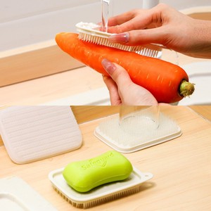 Flexible <b>Vegetable</b> Fruit Cleaning <b>Brush</b> Multi‑Purpose Kitchen Scrub <b>Brush</b> for <b>Vegetables</b> Fruits Sink Gap Cleaning - Product Image 3