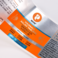 Étiquettes personnalisées en argent laminé pour compléments alimentaires pour animaux de compagnie (chats/chiens) - Fabrication à Dongguan, Chine