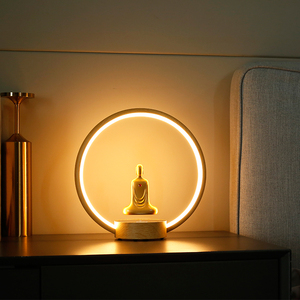 Yoga Meditation Bedroom Living Room Nordic Modern Minimalist LED Magnetic Levitation Floating Table Lamp - Product Image 5