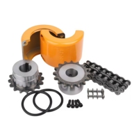 Accouplement de chaîne à rouleaux rigide universel en acier SFS non standard, traité par oxydation, avec couvercle en aluminium, personnalisable OEM, directement de l'usine