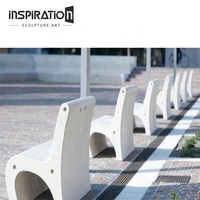 Banc de jardin en béton pour l'extérieur, mobilier urbain en GFRC, bureau-chaise d'extérieur