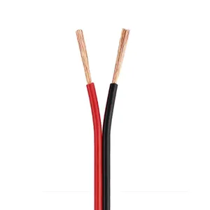 PVC yalıtım 300V yüksek kalite kırmızı siyah AWM UL2468 OFC bakır hoparlör kablosu elektrik teli
