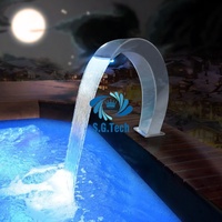 304/316 acier inoxydable piscine rideau d'eau jardinage pour couronne d'eau mur extérieur cascade spa cascades
