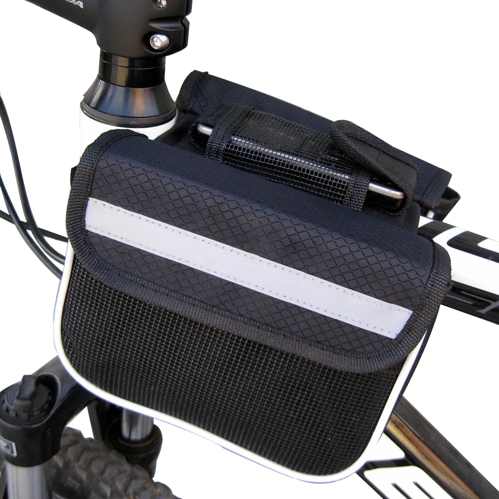 กระเป๋าโลโก้ที่กำหนดเองจักรยานแร็คกระเป๋ากีฬาจักรยานด้านหน้ากรอบPantryกระเป๋า