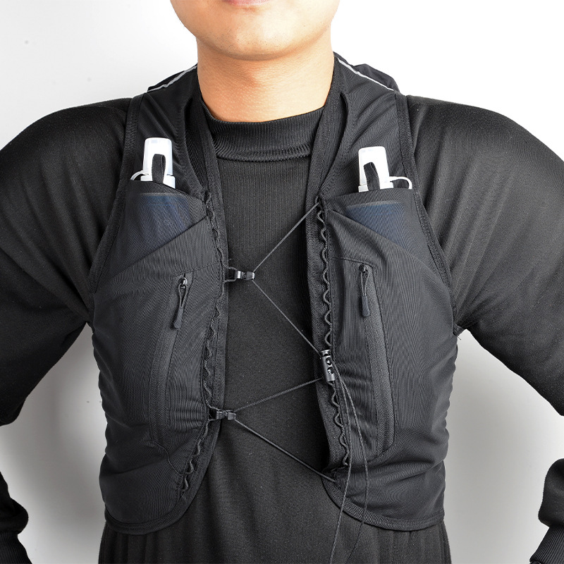 Custom Men Quick Dry Trail Running Vest Phone Holder Coupe Vent Sport Bag Women Chest Running Vest Hydration with Light