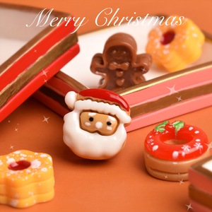 Juego de <span class=keywords><strong>Chocolate</strong></span> de pastel de Navidad en miniatura, abalorio de resina <span class=keywords><strong>para</strong></span> DIY, accesorios de resina, <span class=keywords><strong>figuras</strong></span> de juego de comida - Product Image 3