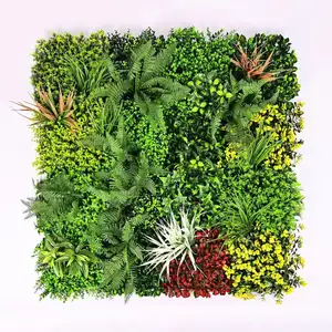 Aangepaste Jungle Stijl Verticale Planten Muur Kunstmatige Groene Planten Groen Gras Muur Voor Home Decoratie Tuin