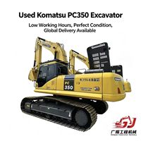 Excavatrice sur chenilles Komatsu PC350 d'occasion, 32 tonnes, pelleuse lourde d'origine japonaise pour l'exploitation minière, les travaux de terrassement et la construction