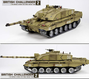 Modèle de char de combat principal <span class=keywords><strong>Challenger</strong></span> <span class=keywords><strong>2</strong></span> britannique à grande échelle, version 1/16, télécommandé <span class=keywords><strong>2</strong></span>.4G, avec fonctions de fumée, de tir et de son - Product Image 3