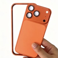 Coque de protection en métal avec cadre en alliage d'aluminium et film arrière 2-en-1, colorée, pour téléphones mobiles, transformant votre appareil en 18 Pro Max