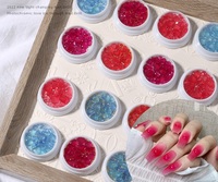 Nail fashion heart light colour changing 3D nail charm Uv Light love manucure accessories mixed size resin heart nail charms