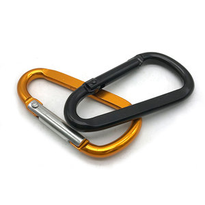 Tùy Chỉnh Nhôm Đầy Màu Sắc <span class=keywords><strong>Carabiner</strong></span> Key Ring Đen D <span class=keywords><strong>Shape</strong></span> Oval Vòng <span class=keywords><strong>Carabiner</strong></span> Clip Cho Ngoài Trời Đá Leo Móc - Product Image 2