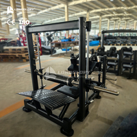 Máquina de entrenamiento de fuerza comercial popular con carga de placas para glúteos, máquina Smith 3D para ejercicios de cadera y glúteos para uso en gimnasios.
