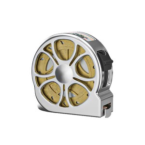 Mini Hollowed Out Measuring Tape 2 M Stainless Steel Self Winding Push Button Lock Automatic Return Metric Tape Measure - Product Image 1