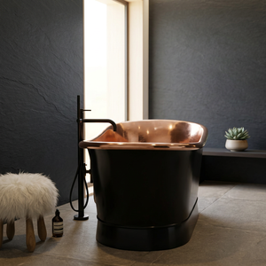 Baignoire autoportante finition cuivre noir mat pour salle de bain, spa, hôtel - Product Image 1