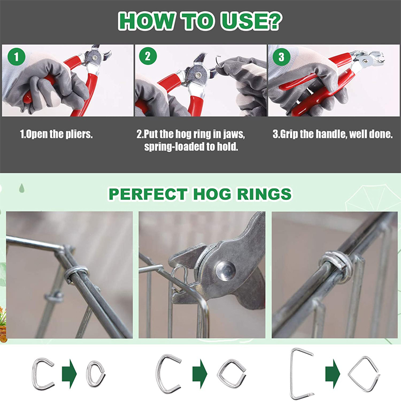 Alicate Y Anillos De Cerdo Galvanizado 200 Unidades - Nidaye