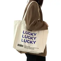الجملة شخصية عادي كبيرة الكتف المرأة العضوية التسوق قماش حمل حقيبة قطنية مع شعار
