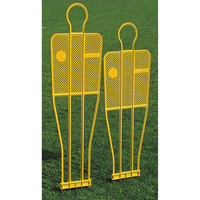 Maniquí de Fútbol Barret de 160 cm, Ligero y Flexible, de Plástico Amarillo, para Entrenamiento
