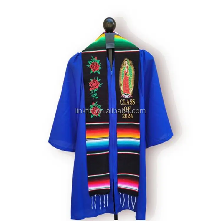 Mexikanische Graduierungsstole Sarape Stole Schmetterling Stole Klasse von 2024 individuelle Sarape Stole