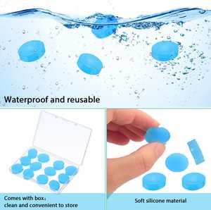 Bouchons d'oreilles en gel moulable réutilisables, imperméables, réduction du bruit, bouchons d'oreilles en silicone moulable pour la natation - Product Image 3