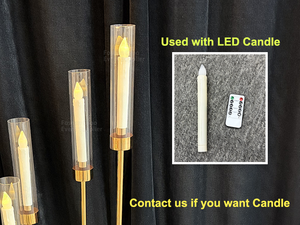 Candélabre <span class=keywords><strong>en</strong></span> métal argenté à 5 bras avec base ronde <span class=keywords><strong>en</strong></span> fer pour allée, idéal pour la décoration d'événements, de fêtes et de mariages - Product Image 5