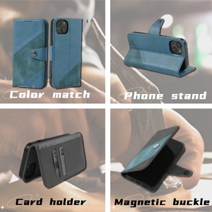 Funda de cuero PU de lujo a juego de colores para iPhone 16 Pro <span class=keywords><strong>Max</strong></span> 15 Plus 14 13 Mini 12 17 <span class=keywords><strong>Air</strong></span> Wallet Funda magnética para teléfono con tarjetero - Product Image 3