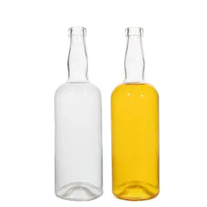 Nordic Custom Luxury Premium Unique 700ml 70cl Glass Whiskey Bottle Suppliers Empty Liquor Vodka Whisky Decanter for Beverages