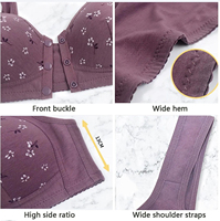 Soutien-gorge confortable pour femmes âgées, sans armatures, à fermeture avant, style débardeur, pour le sport