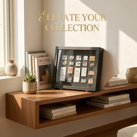 Support de rangement pour badges personnalisé, boîte de présentation transparente anti-poussière pour broches, présentoir à bijoux et médailles en cuir PU