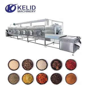 Tunnel Stainless Steel Microwave Spices Dryer Spicy Chili Pepper Powder Drying Machine Equipment