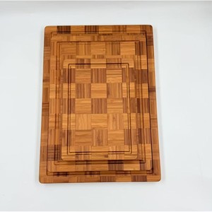 Bamboo Cutting Board <b>Set</b> 3 Piece Rectangle Kitchen Chopping Block For Fruit And Meat Use - Product Image 2