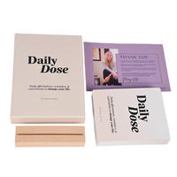 Cartes d'affirmation de l'amour-propre avec impression numérique sur papier couché pour la santé mentale, cartes flash pour la famille